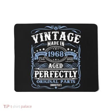 Classic 1968 Birthday Gift Mousepad