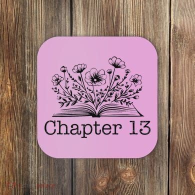 Cute 13th Birthday Chapter 13 Nager Book Lover Coaster