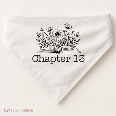 Cute 13th Birthday Chapter 13 Nager Book Lover USA-Made Doggie Bandana