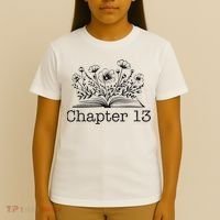 Cute 13th Birthday Chapter 13 Nager Book Lover T-Shirt thumb 4