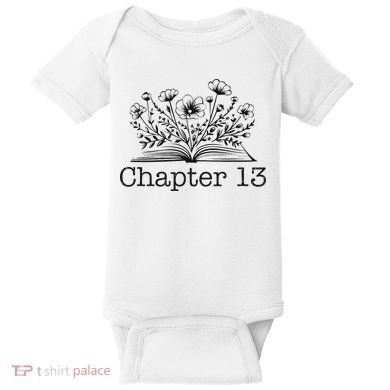 Cute 13th Birthday Chapter 13 Nager Book Lover Baby Bodysuit