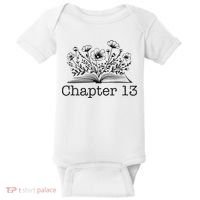 Cute 13th Birthday Chapter 13 Nager Book Lover Baby Bodysuit thumb 0
