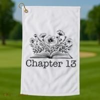 Cute 13th Birthday Chapter 13 Nager Book Lover Golf Towel thumb 1