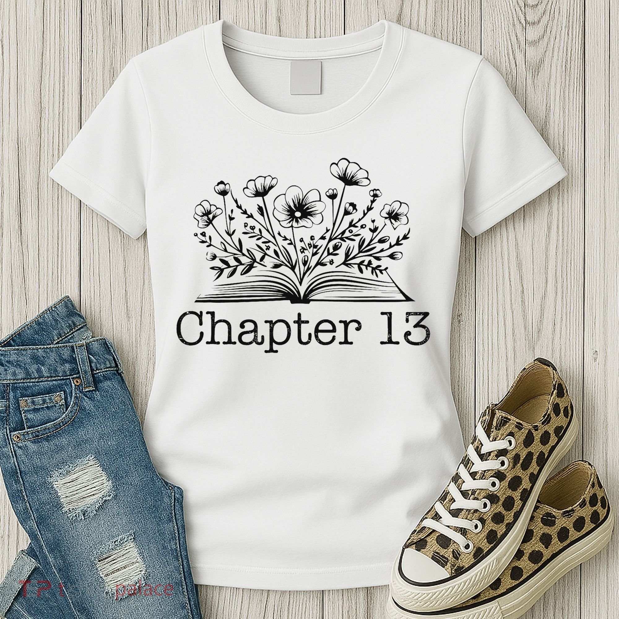 Cute 13th Birthday Chapter 13 Nager Book Lover Women's T-Shirt