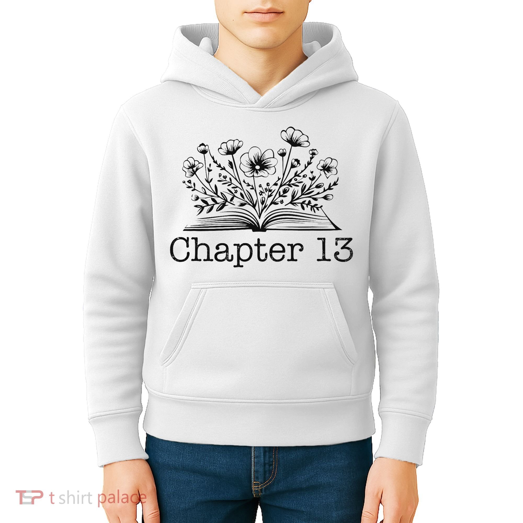Cute 13th Birthday Chapter 13 Nager Book Lover Kids Hoodie