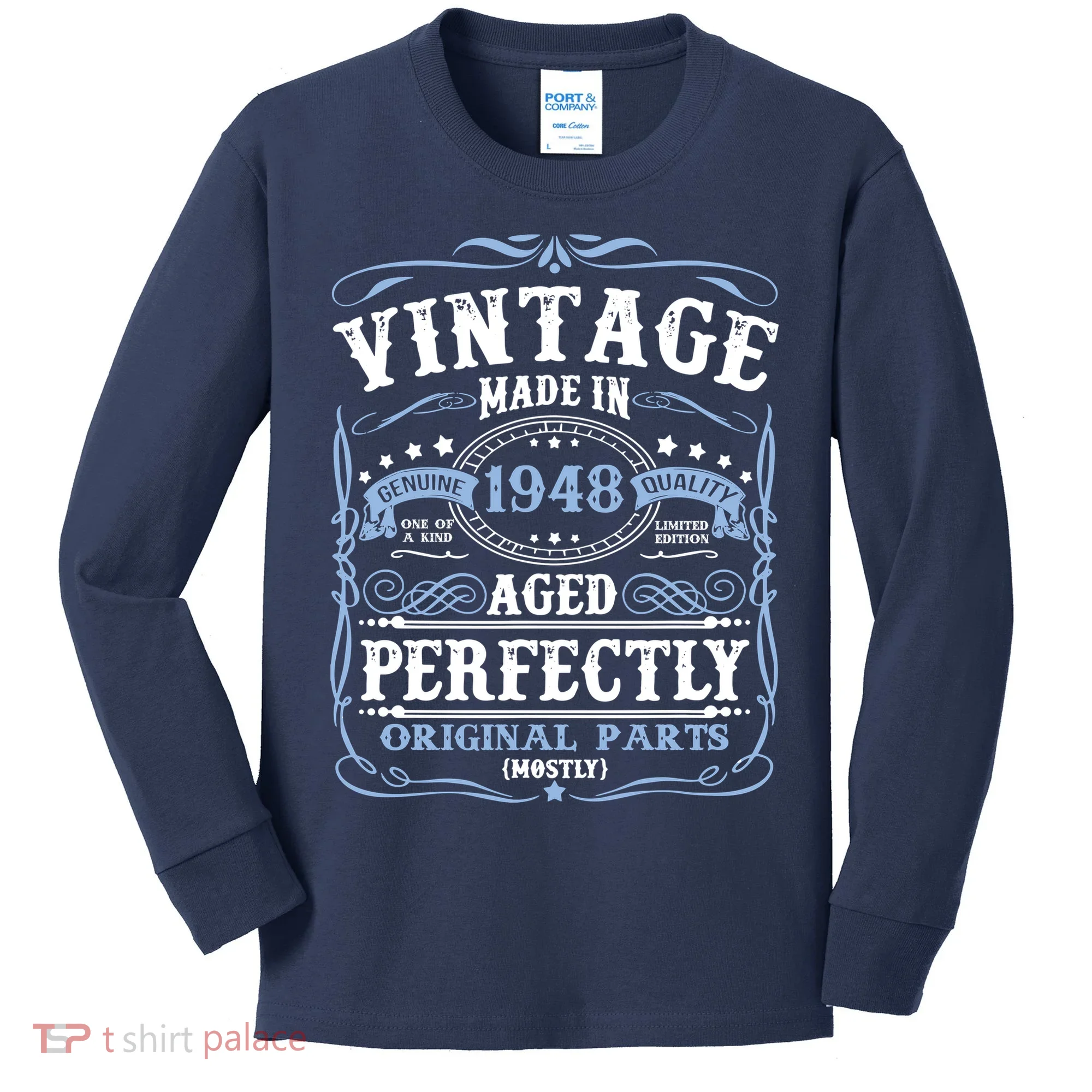 Classic 1948 Birthday Gift Kids Long Sleeve Shirt