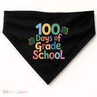 Celebrate 100 Days Of Grade School Funny USA-Made Doggie Bandana thumb 0