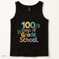 Celebrate 100 Days Of Grade School Funny Tank Top thumb 2