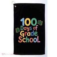 Celebrate 100 Days Of Grade School Funny Golf Towel thumb 0