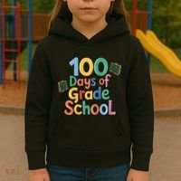 Celebrate 100 Days Of Grade School Funny Kids Hoodie thumb 3