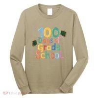 Celebrate 100 Days Of Grade School Funny Long Sleeve Shirt thumb 0