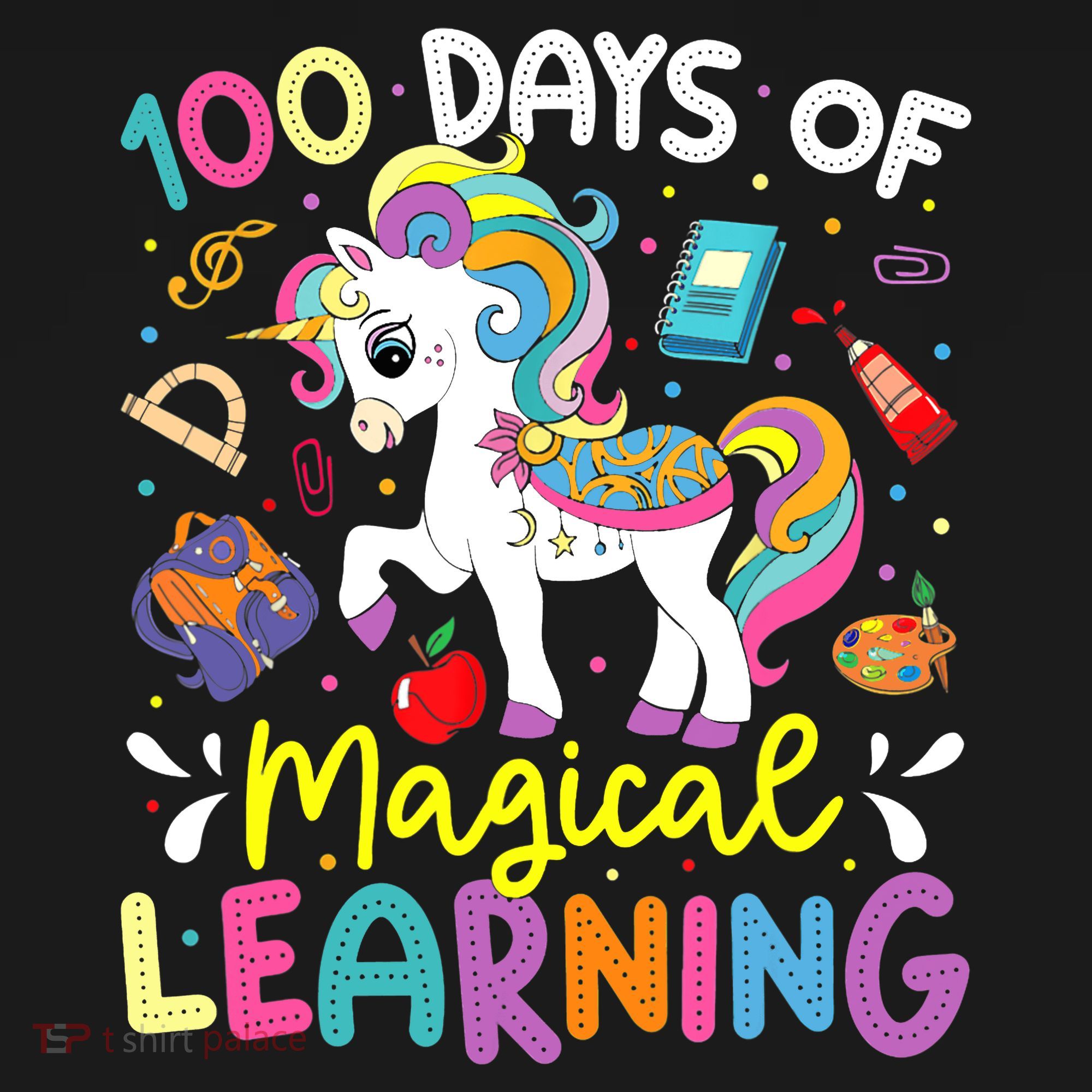 Cute 100 Days Of Magical Learning 100th Day School Unicorn Backpack