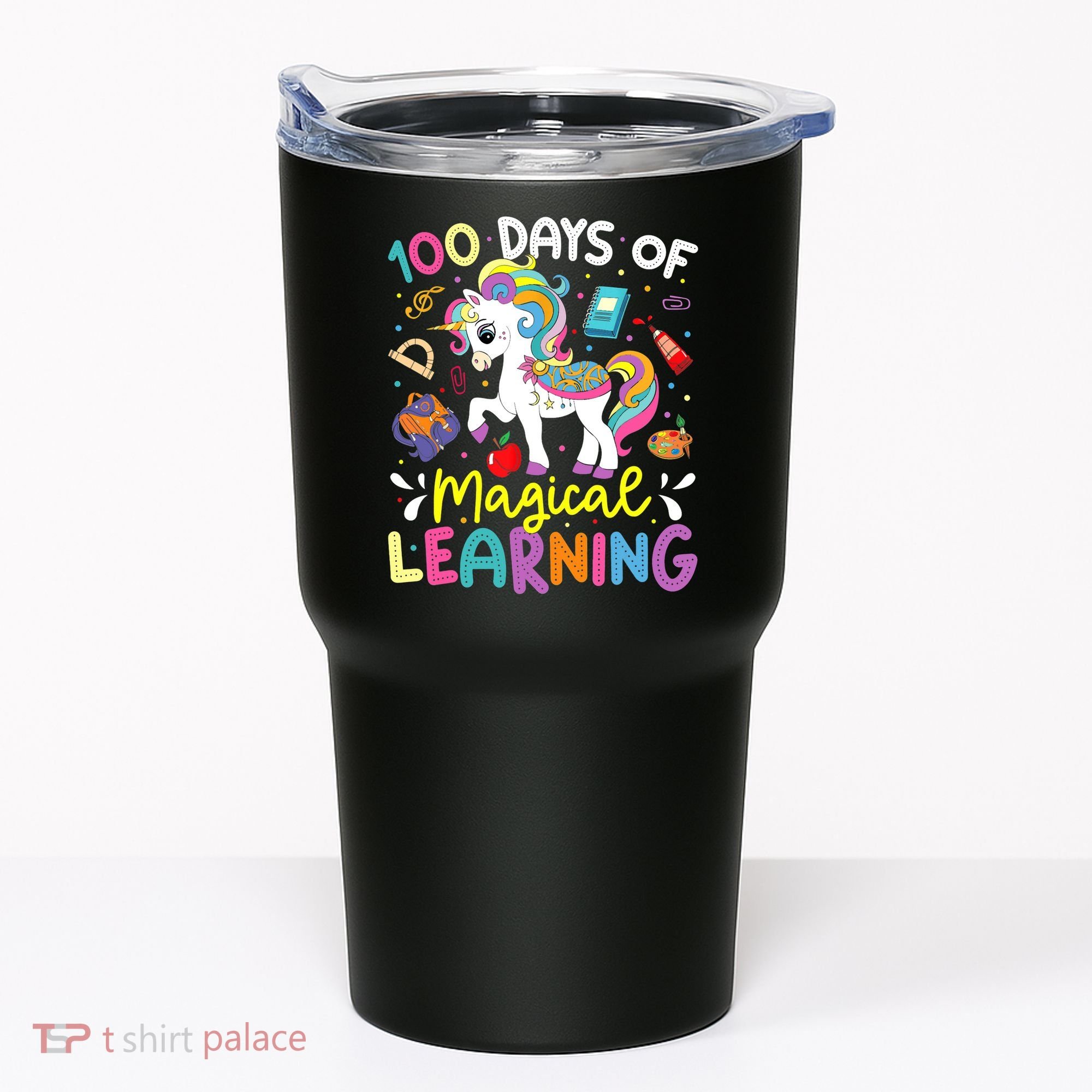Cute 100 Days Of Magical Learning 100th Day School Unicorn Tumbler