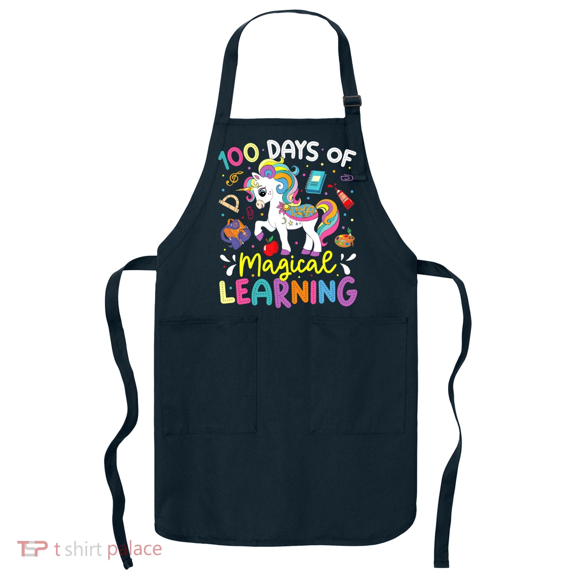 Cute 100 Days Of Magical Learning 100th Day School Unicorn Apron