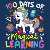 Cute 100 Days Of Magical Learning 100th Day School Unicorn Women's Hoodie thumb 2