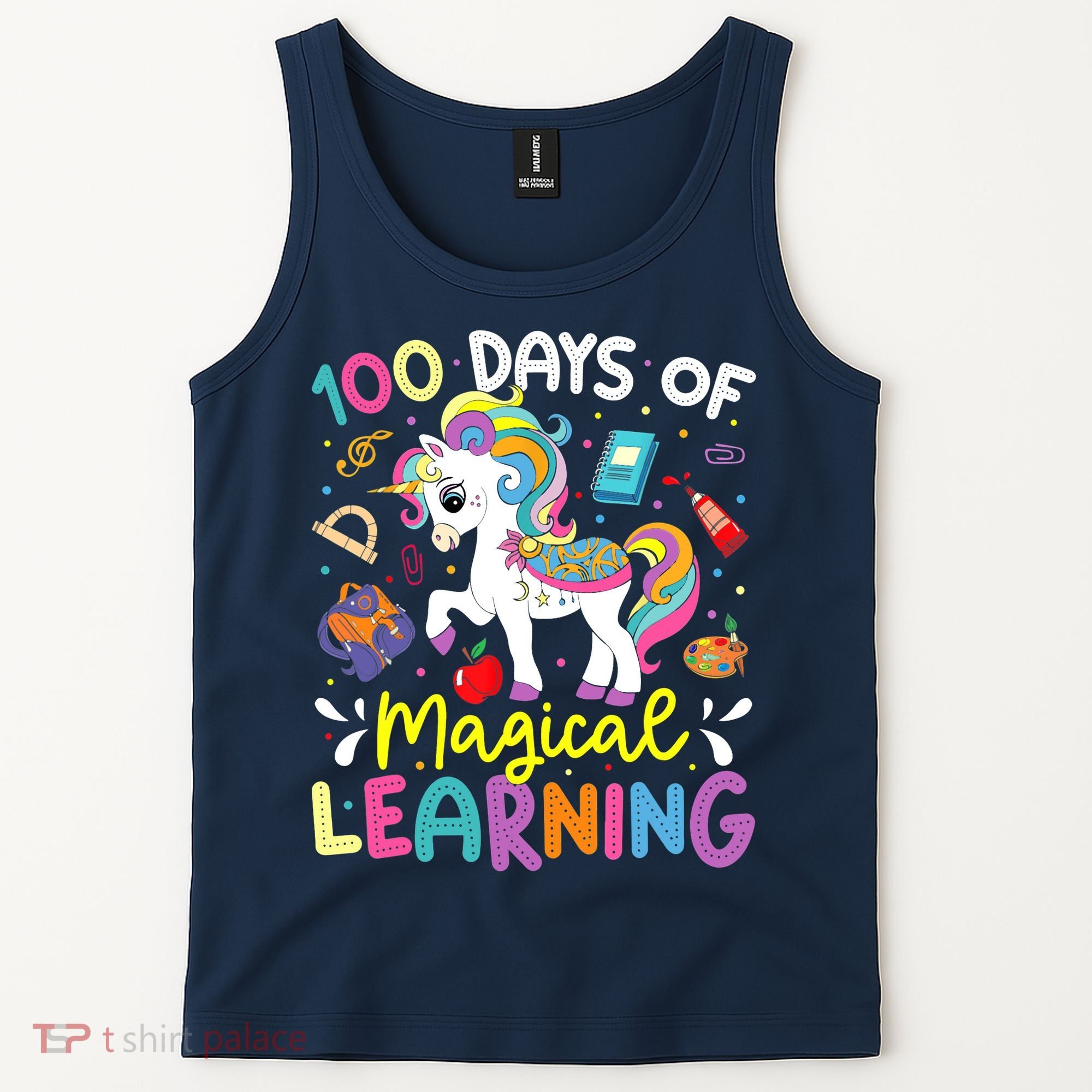 Cute 100 Days Of Magical Learning 100th Day School Unicorn Tank Top
