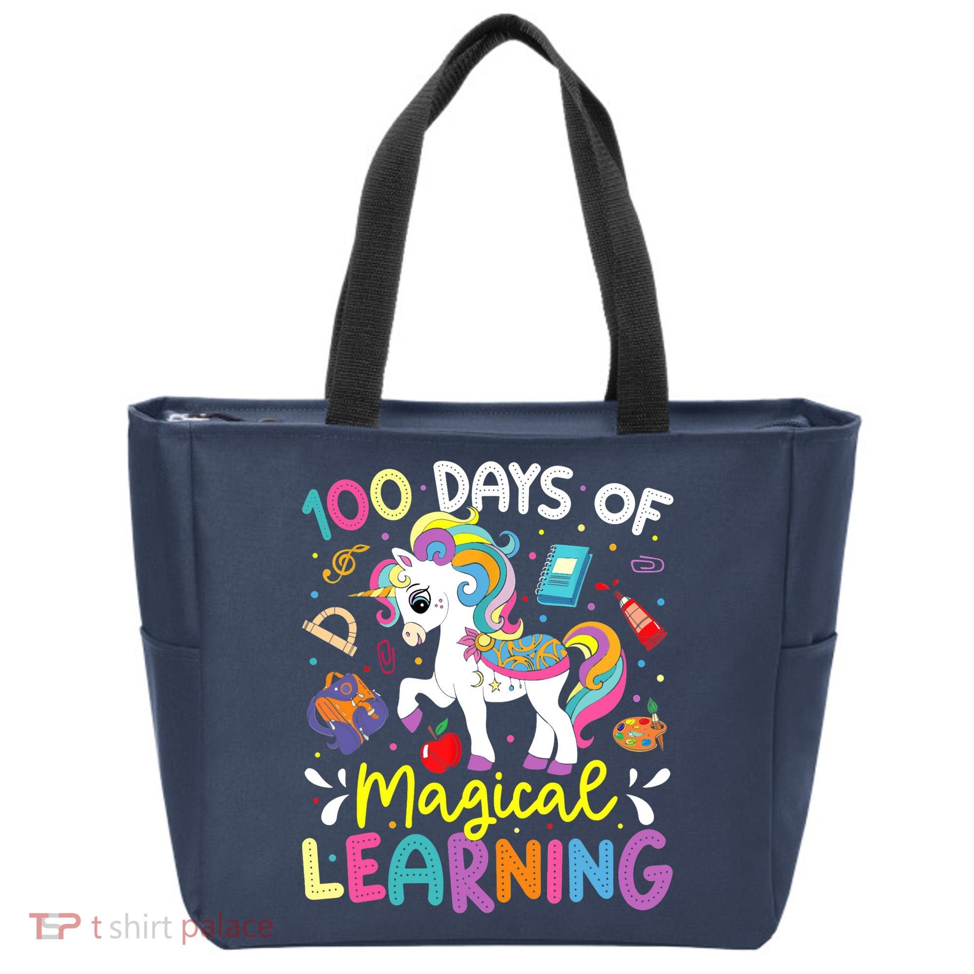 Cute 100 Days Of Magical Learning 100th Day School Unicorn Tote Bag