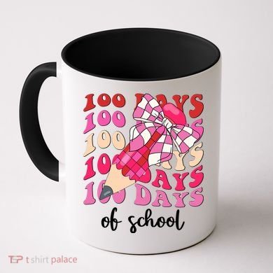Cute 100 Days Of School Ribbon Bow Coffee Mug