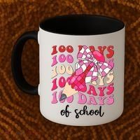Cute 100 Days Of School Ribbon Bow Coffee Mug thumb 2