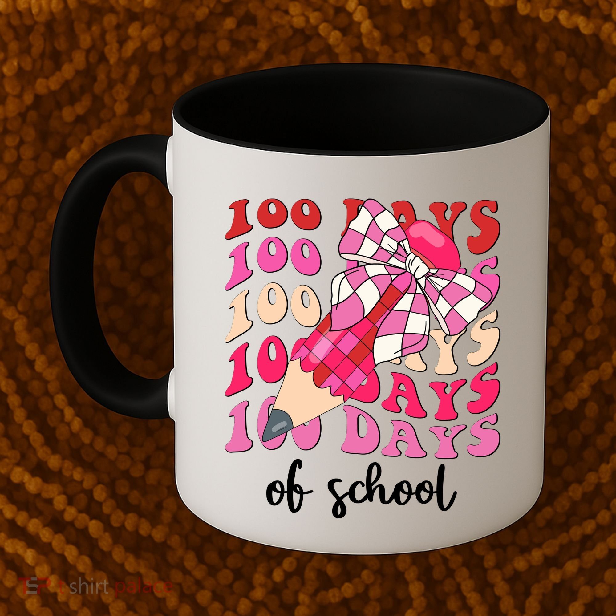 Cute 100 Days Of School Ribbon Bow Coffee Mug