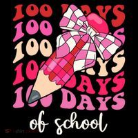 Cute 100 Days Of School Ribbon Bow Polo thumb 3