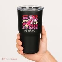 Cute 100 Days Of School Ribbon Bow Tumbler thumb 2