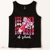 Cute 100 Days Of School Ribbon Bow Tank Top thumb 2
