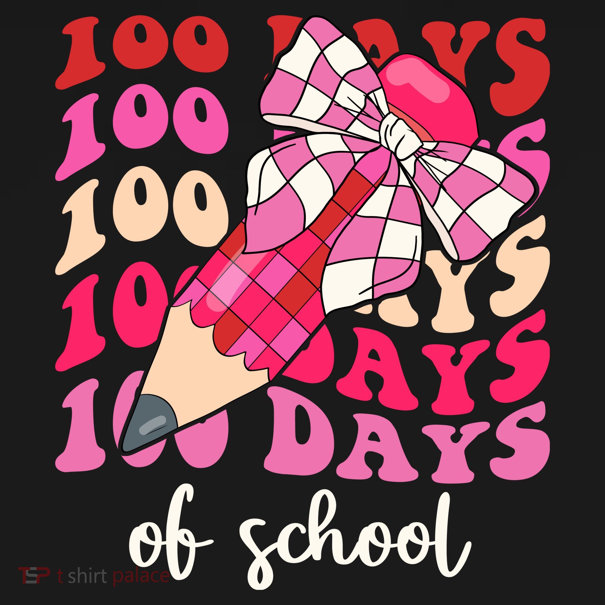Cute 100 Days Of School Ribbon Bow Tank Top