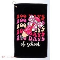 Cute 100 Days Of School Ribbon Bow Golf Towel thumb 0