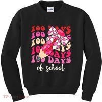 Cute 100 Days Of School Ribbon Bow Kids Sweatshirt thumb 0