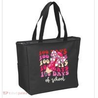 Cute 100 Days Of School Ribbon Bow Tote Bag thumb 2
