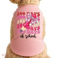 Cute 100 Days Of School Ribbon Bow Doggie Tank thumb 0