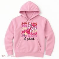 Cute 100 Days Of School Ribbon Bow Hoodie thumb 0
