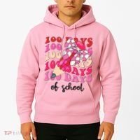 Cute 100 Days Of School Ribbon Bow Hoodie thumb 2