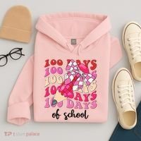 Cute 100 Days Of School Ribbon Bow Hoodie thumb 4