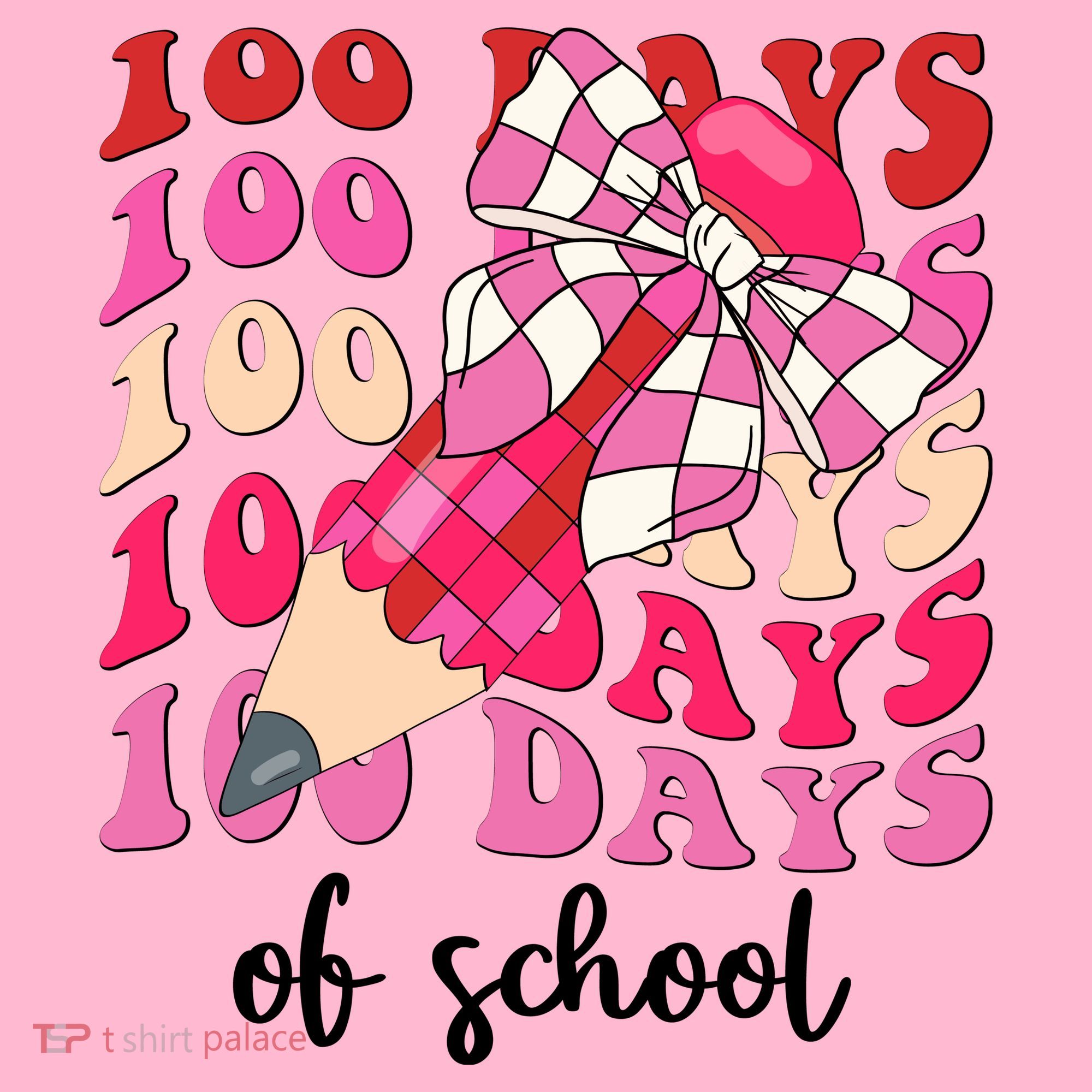 Cute 100 Days Of School Ribbon Bow Hoodie