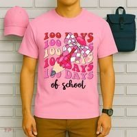Cute 100 Days Of School Ribbon Bow T-Shirt thumb 6