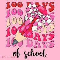 Cute 100 Days Of School Ribbon Bow Pajama Set thumb 2