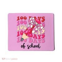 Cute 100 Days Of School Ribbon Bow Mousepad thumb 0