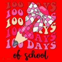 Cute 100 Days Of School Ribbon Bow Santa Hat thumb 1