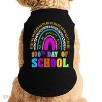 Cute 100th Day Of School Leopard Rainbow Doggie Tank thumb 0