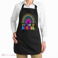 Cute 100th Day Of School Leopard Rainbow Apron thumb 2