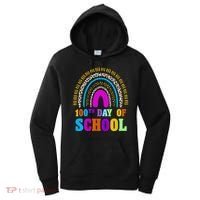 Cute 100th Day Of School Leopard Rainbow Women's Hoodie thumb 0