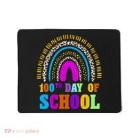 Cute 100th Day Of School Leopard Rainbow Mousepad thumb 0
