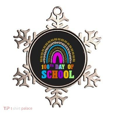 Cute 100th Day Of School Leopard Rainbow Ornament