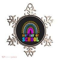 Cute 100th Day Of School Leopard Rainbow Ornament thumb 0