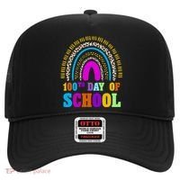Cute 100th Day Of School Leopard Rainbow Hat thumb 0