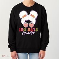 Cute 100 Days Smarter Afro Puff Girl Women's Sweatshirt thumb 0