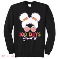 Cute 100 Days Smarter Afro Puff Girl Sweatshirt thumb 0