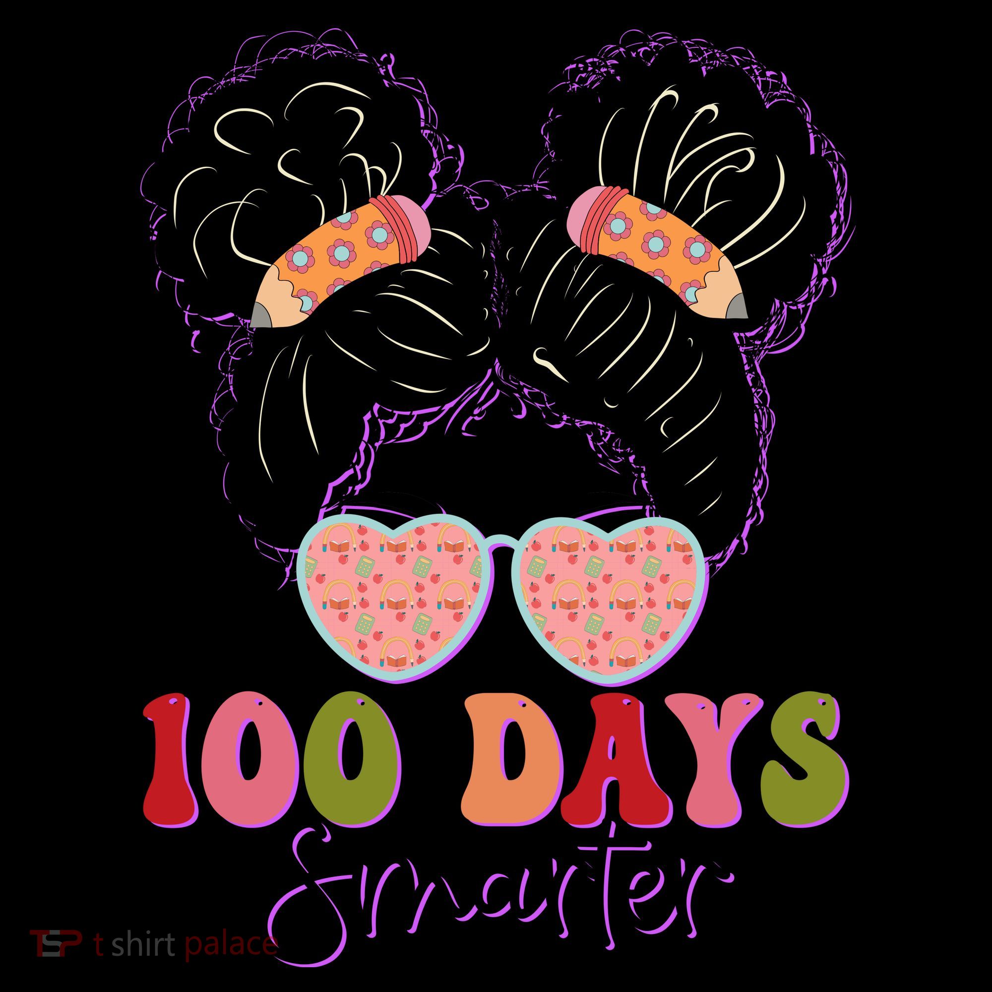 Cute 100 Days Smarter Afro Puff Girl Coffee Mug